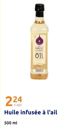 Offre: Huile infusée à l'ail