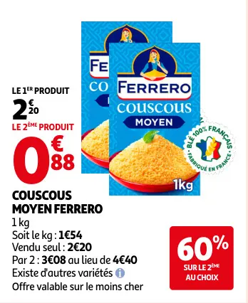 Promotie: Couscous moyen