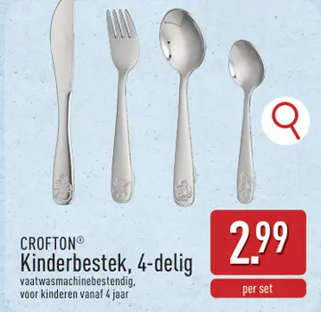Aanbieding: Kinderbestek, 4-delig