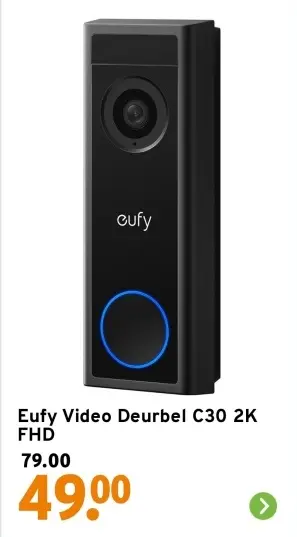 Aanbieding: Video Deurbel C30 2K FHD