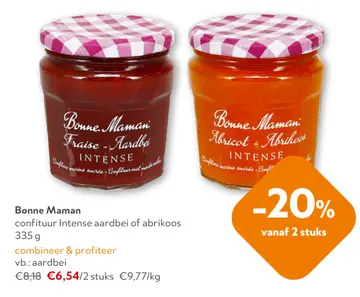 Aanbieding: confituur Intense aardbei of abrikoos