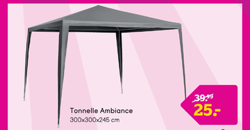 Offre: Tonnelle Ambiance - grise - 300x300x245 cm