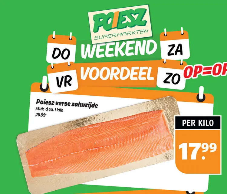 Aanbieding: Poiesz verse zalmzijde