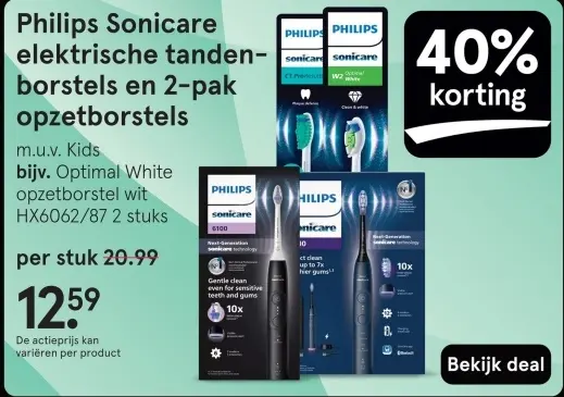 Aanbieding: Elektrische tandenborstels en 2-pak opzetborstels