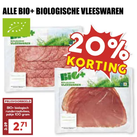 Aanbieding: Alle BIO+ biologische vleeswaren