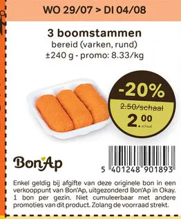 Promotie: 3 boomstammen