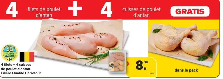 Offre: filets de poulet d'antan + cuisses de poulet 