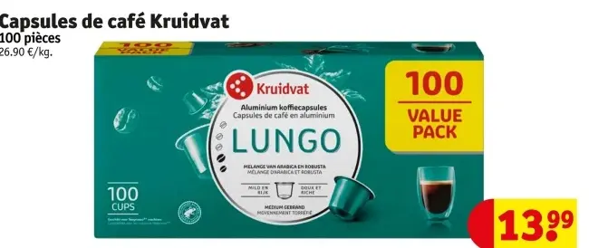 Offre: Capsules de café