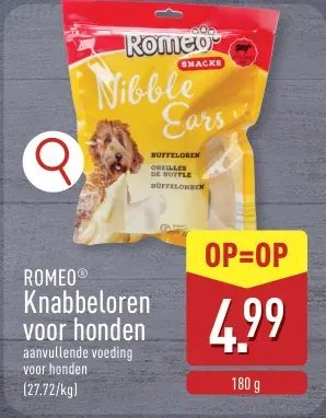 Promotie: ROMEO® Knabbeloren voor honden