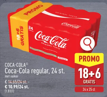 Aanbieding: Coca-Cola regular, 24 st.