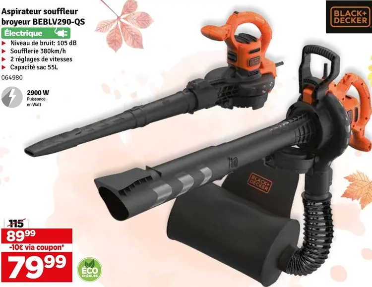Offre: Aspirateur souffleur broyeur BEBLV290-QS