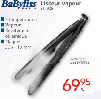 Offre: Lisseur vapeur