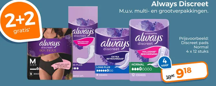 Aanbieding: Always Discreet 