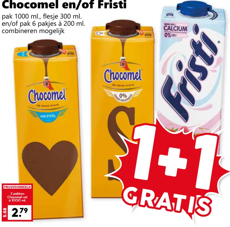 Aanbieding: Chocomel en/of Fristi