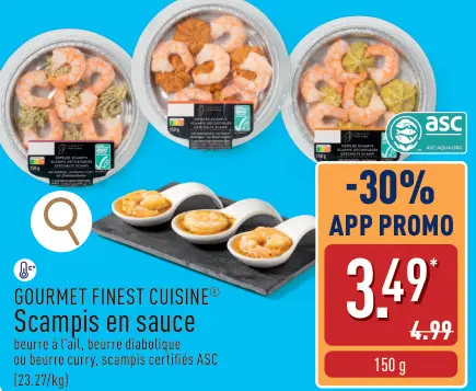 Offre: Scampis en sauce
