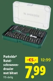 Aanbieding: Ratelschroevendraaier met bitset
