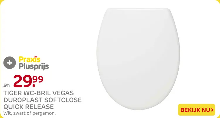 Aanbieding: Wc-bril Vegas Duroplast Softclose Quick Release