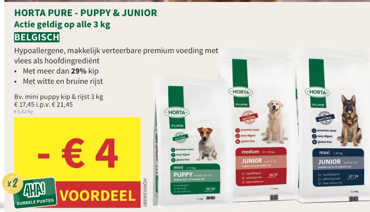 Promotie: Horta pure - puppy & junior