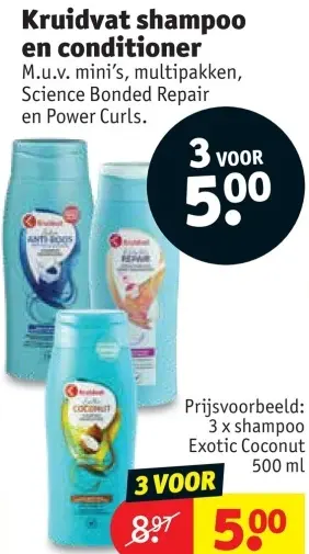 Promotie: Kruidvat shampoo en conditioner