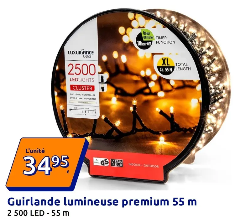 Offre: Luxuriance Lights Guirlande lumineuse premium 55 m