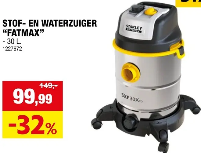 Promotie: Stof- en waterzuiger "Fatmax" - 30 L.