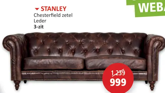 Promotie: Chesterfield zetel