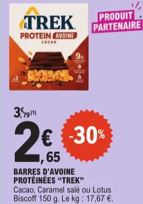 Offre: Barres d'avoine protéinées