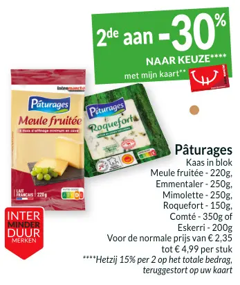 Promotie: Pâturages Kaas in blok