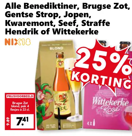 Aanbieding: Alle Benediktiner, Brugse Zot, Gentse Strop, 