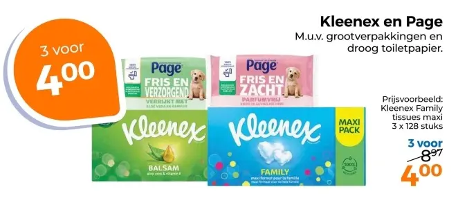 Aanbieding: Kleenex en Page