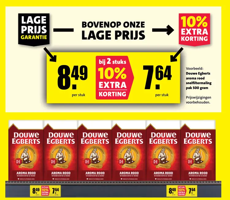 Aanbieding: Douwe Egberts aroma rood snelfiltermaling
