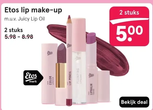 Aanbieding: Etos lip make-up