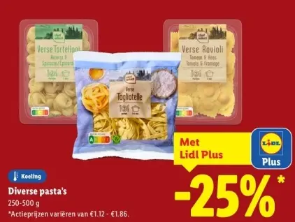 Aanbieding: Diverse pasta's