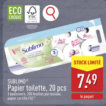 Offre: Papier toilette