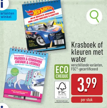 Promotie: Krasboek of kleuren met water