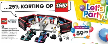 Aanbieding: LEGO 60444 City F1® garage met Mercedes-AMG en Alpine auto's