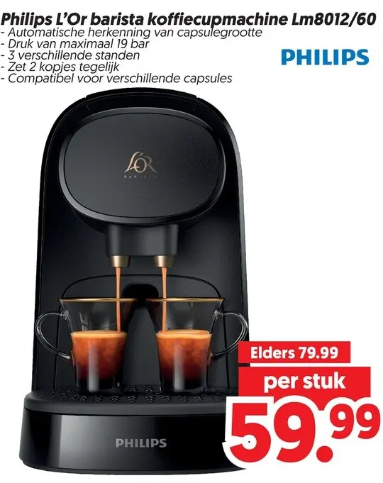 Aanbieding: L'Or barista koffiecupmachine Lm8012/60