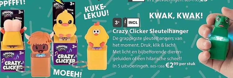 Aanbieding: Crazy Clicker Sleutelhanger