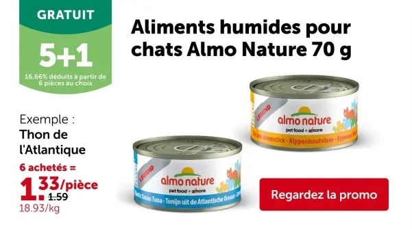 Offre: Aliments humides pour chats Almo Nature