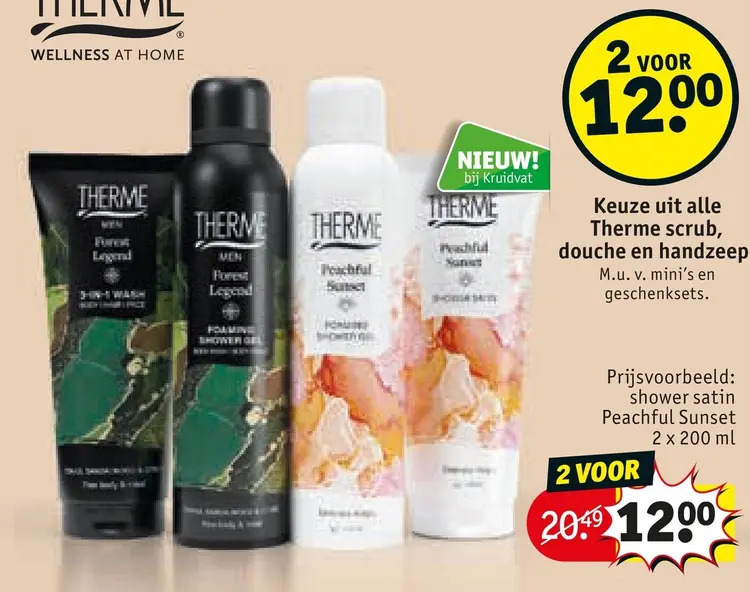 Aanbieding: Therme scrub, douche en handzeep