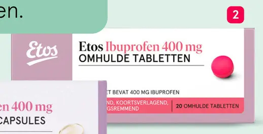 Aanbieding: Ibuprofen 400 mg omhulde tabletten