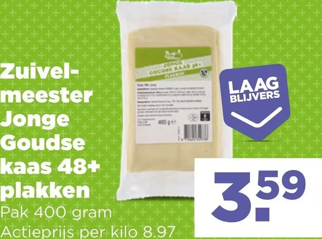 Aanbieding: Jonge Goudse kaas 48+ plakken