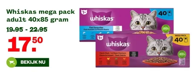 Aanbieding: Whiskas mega pack