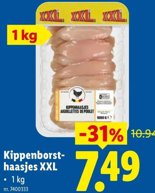 Promotie: Kippenborsthaasjes XXL