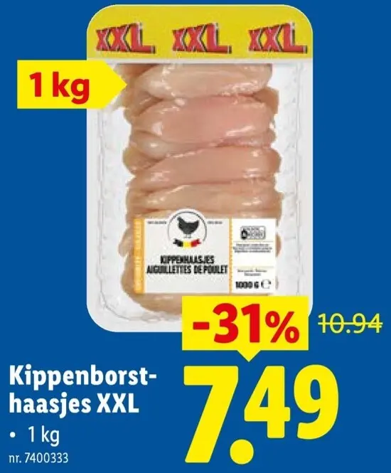 Promotie: Kippenborsthaasjes XXL