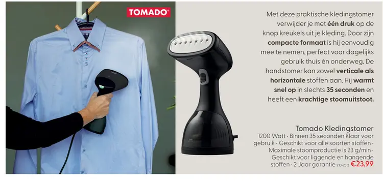 Aanbieding: Tomado kledingstomer zwart