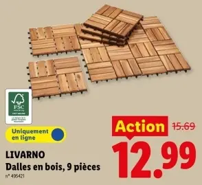 Offre: Dalles en bois