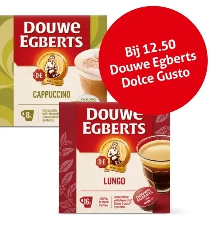 Aanbieding: Gratis bezorging bij 12,50 bij Douwe Egberts Dolce Gusto