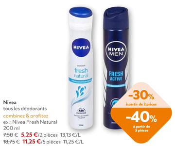 Offre: Nivea Fresh Natural