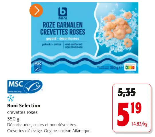 Offre: crevettes roses